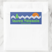 Lassen Volcanic National Park Retro Rechthoekige Sticker (Tas)