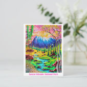 Lassen Volcanic National Park Travel Art Carte pos (Debout devant)