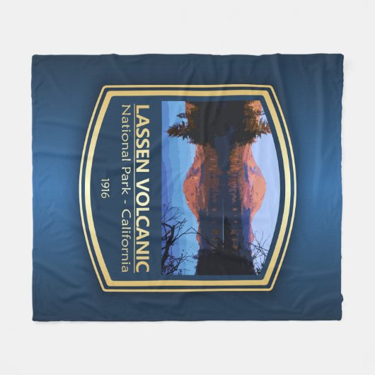 Lassen Vulkanisch NP (PF1) Fleece Deken (Voorkant (Horizontaal))