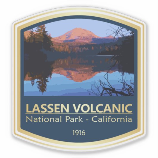 Lassen Vulkanisch NP (PF1) Sticker (Voorkant)