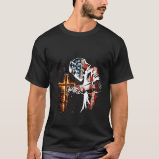 Lasser Amerikaanse vlag Mig Tig Welding Faith Cros T-shirt