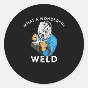 Lasser  cadeau voor lassen ronde sticker