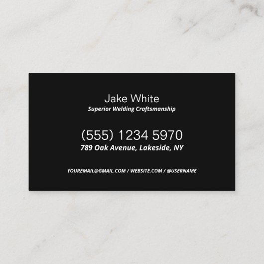 Lasser Custom QR Visitekaartje (Achterkant)