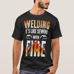 Lasser Gift Lassen Zoals Naaien Met Vuur Jtajy T-shirt