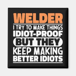 Lasser Ik probeer dingen grappig te maken zeggen l Magneet