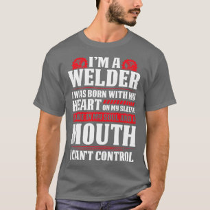 Lasser is geboren met hart trotse lasser T Shirten T-shirt