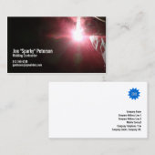 Lasser lasfakkel rood visitekaartje (Voorkant / Achterkant)