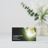 Lasser lassen vonkt groen visitekaartje (Staand voorkant)