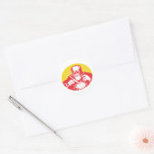 lasser laswerker retro ronde sticker (Envelop)