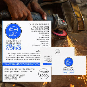 Lasser logo, metaalbewerker, lasser reclame flyer