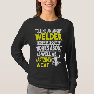 Lasser om tot rust te komen werken over t-shirt