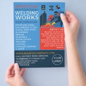 Lasser ontwerp, metaalbewerker, lasser reclame flyer (Hand)