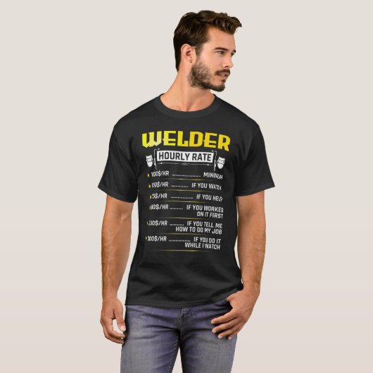 Lasser Uurtarief Lassen Gear Lasser Mannen T-shirt (Voorkant volledig)