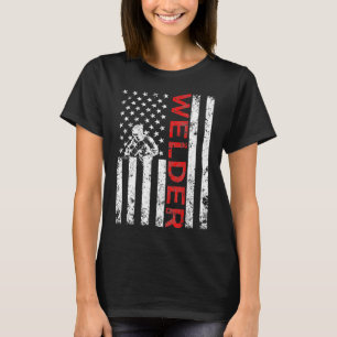 Lasser vintage USA Amerikaanse vlag lascadeau T-shirt