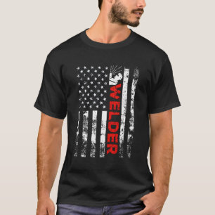 Lasser VS Amerikaanse vlag lassen T-shirt