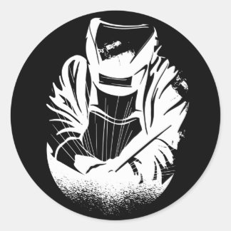 Lasserend echtgenoot ronde sticker