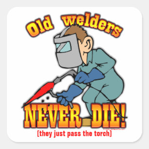 Lassers Vierkante Sticker