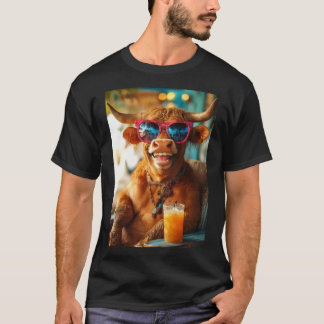 Lässiger Stier mit Sommerflair T-shirt