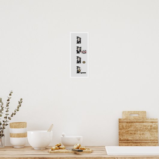 L'Assistant Est Une Colonne Affamée Poster D'Art P (Cuisine)