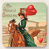 Lasso mijn hart Valentijn Onderzetter (Voorkant)