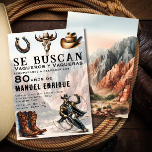 Lasso Vaquero Spaanse Western Cowboy 80ste Verjaar Kaart