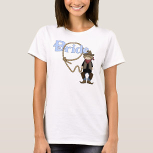 Lassoed Bride Country Western bruiloft T-shirt