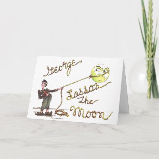 Lassos de George la carte de Noël de lune (Devant)