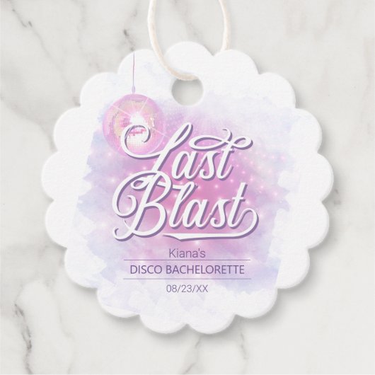 Last Blast Disco Bachelorette ID928 Bedankjes Labels (Voorkant)