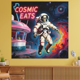 LAST CHANCE CAFE-FOOD TO DIE FOR CANVAS AFDRUK