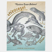 "Last Chance for Coral" Fleece Deken (Voorkant)