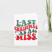 Last Christmas As A Miss Women Engaged Engagement Kaart (Voorkant)