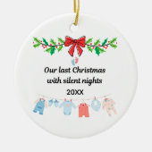 Last Christmas with Silent Nights – Personalized Keramisch Ornament (Voorkant)