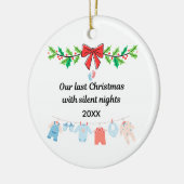 Last Christmas with Silent Nights – Personalized Keramisch Ornament (Links)