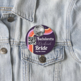Last Disco Bachelorette Weekend Ronde Button 7,6 Cm