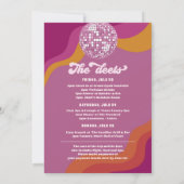 Last Disco Retro 70 Bachelorette Weekend Itinerary Kaart (Achterkant)