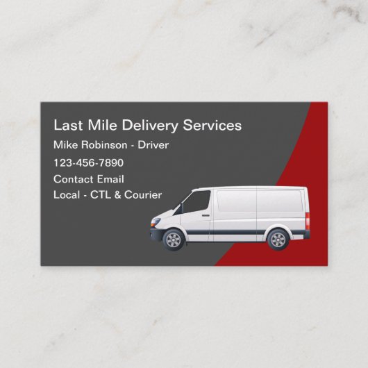 Last Mile Delivery Courier Shipping Visitekaartje (Voorkant)