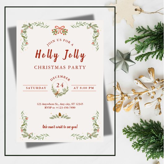 Last-Minute Family Christmas Party Invitation 