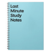 Last Minute Study Notebook Notitieboek (Voorkant)