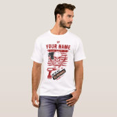 Last Name Shirt, Custom Fix It Mechanic Skull T-shirt (Voorkant volledig)