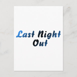 Last Night Out (bruidegom) Briefkaart