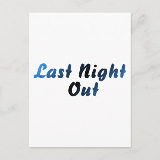 Last Night Out (bruidegom) Briefkaart
