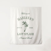 Last Splash Beach Palms Bachelorette Wandkleed (Voorkant)