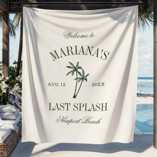 Last Splash Beach Palms Bachelorette Wandkleed
