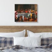 Last Supper - Agostino Carracci - c1595 Canvas Afdruk (Insitu (Slaapkamer))