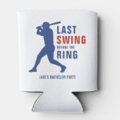Last Swing Before the Ring Baseball Bachelor Party Blikjeskoeler (Achterkant)