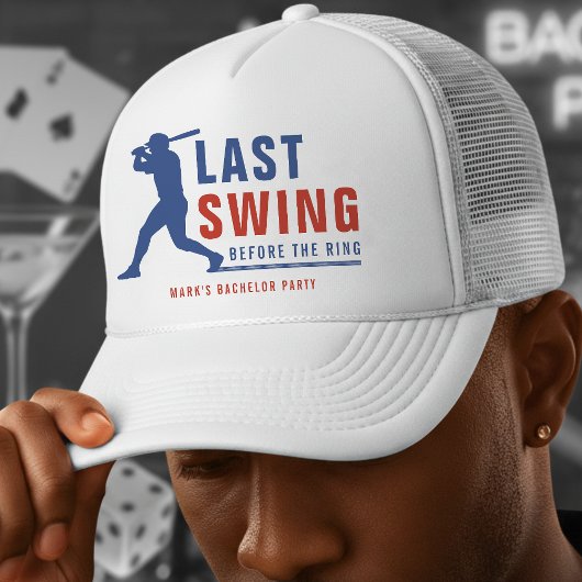 Last Swing Before the Ring Baseball Bachelor Party Trucker Pet