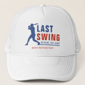Last Swing Before the Ring Baseball Bachelor Party Trucker Pet (Voorkant)