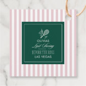 Last Swing Before the Ring green bachelorette Bedankjes Labels (Achterkant)