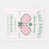 Last Swing Before The Ring Pickleball Bach Weekend Fleece Deken (Voorkant (Horizontaal))