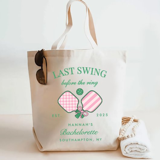 Last Swing Before The Ring Pickleball Bach Weekend Tote Bag
